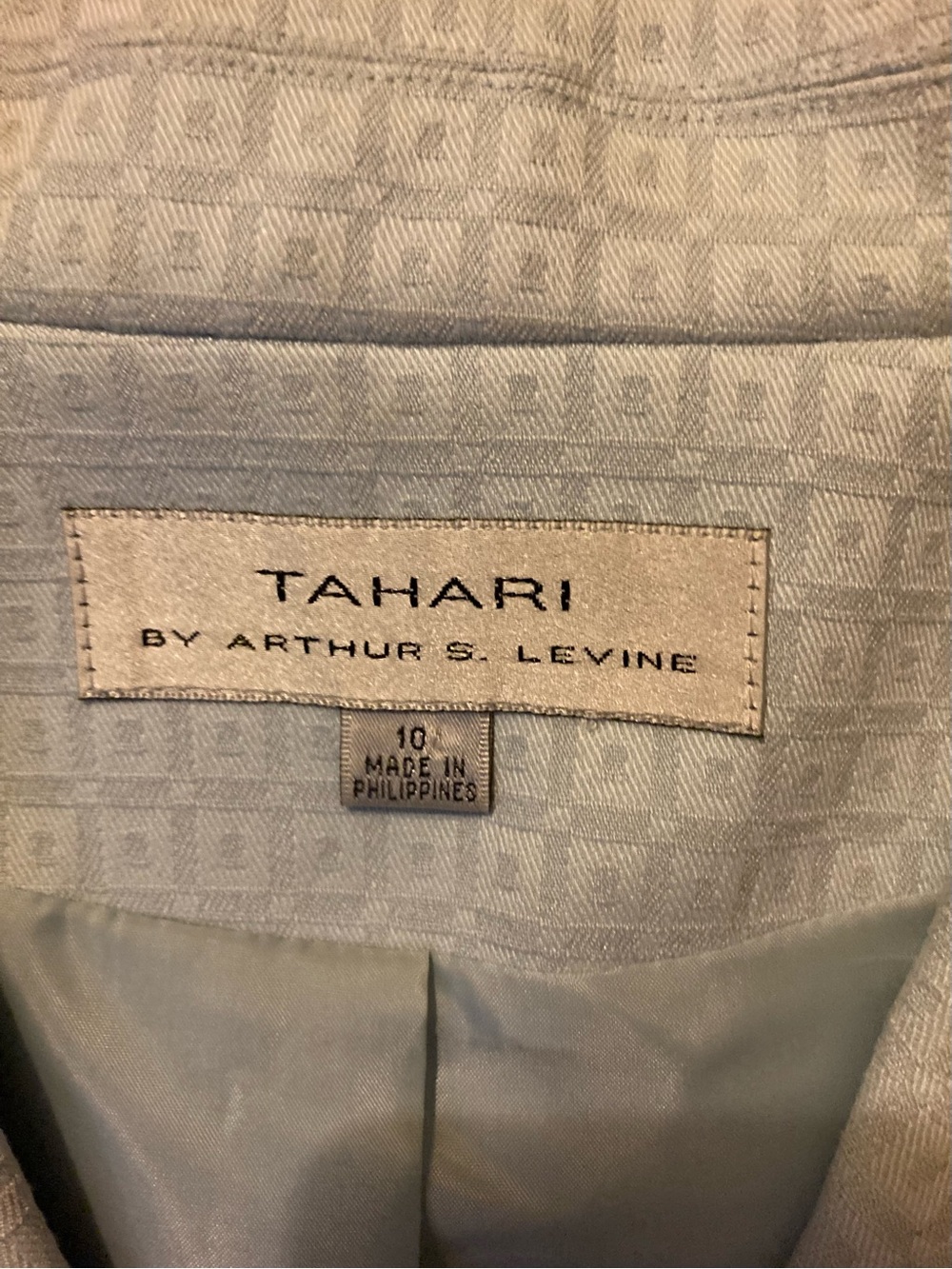 Tahari Pale Blue Tailored Skirt Suit - Picture 6 of 14